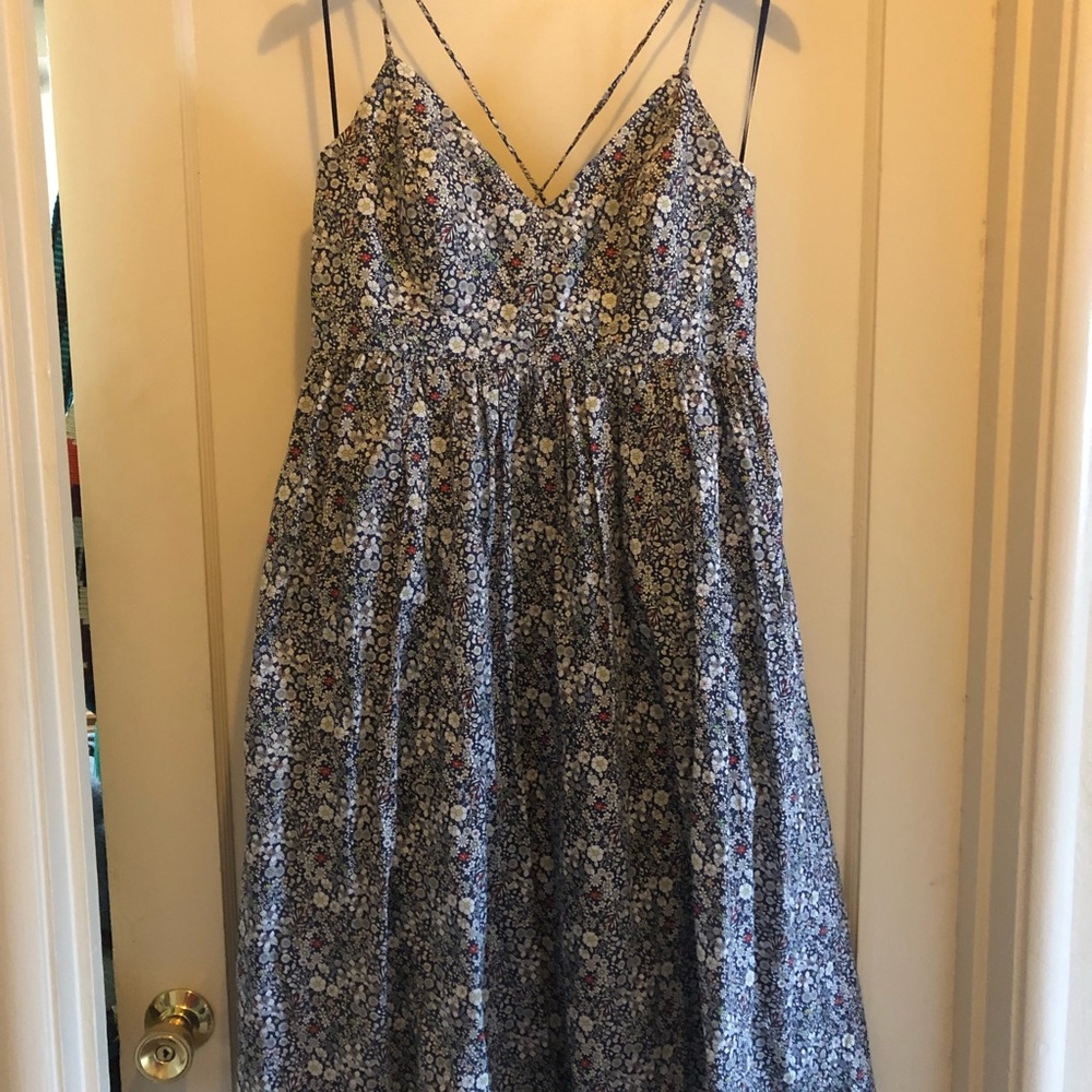 J.Crew Spaghetti Strap Liberty Print Sundress, 10